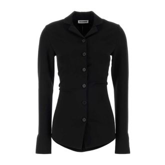 Jil Sander Shirts, female, Black, Size: L Jersey Shirt