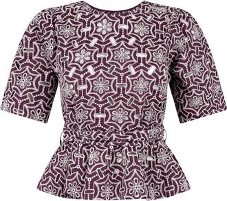 Aaiko Georgie Kant Top - Dames - Blouses & Shirts - Paars - Maat: S