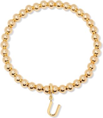 Brook & York Makenna Initial Charm Bracelet in Gold - U at Nordstrom