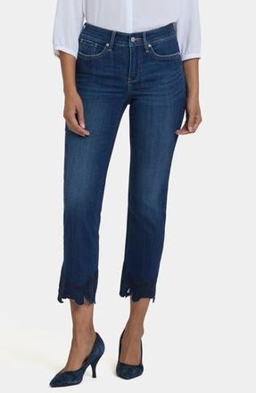 NYDJ Marilyn Embroidered Ankle Straight Leg Jeans in Wonderland at Nordstrom Rack, Size 00