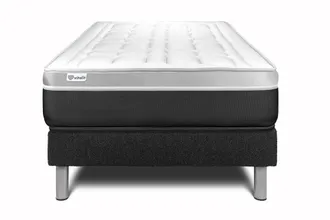 VITALIT Somier negro + colch&oacute;n con espuma viscoel&aacute;stica 120 x 190