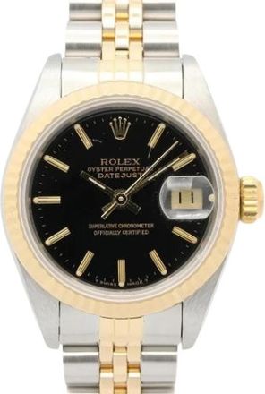 Rolex Pre-owned Vintage Polshorloge - Dames - Vintage Horloges - Zwart - ONE Size - Vintage
