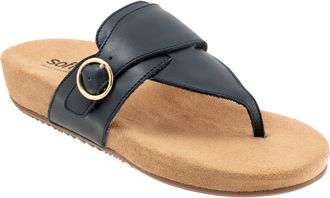 Softwalk Belize 2.0 T-Strap Sandal in Navy at Nordstrom, Size 10.5