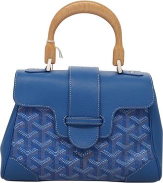 Goyard Saigon Blue Canvas Handbag (Pre-Owned)