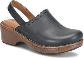 B&oslash;rn Telly Slingback Clog in Black Leather at Nordstrom Rack, Size 10