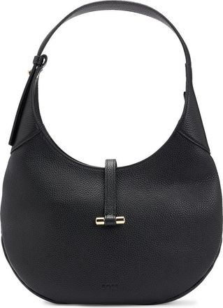 BOSS Lidney Leather Hobo Bag in Black at Nordstrom