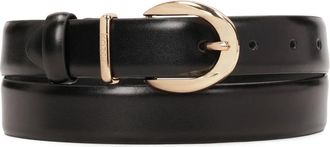 Kazar Zwarte riem met minimalistische gesp - Dames - Riemen - Zwart - 110 CM - Leer - Accessoires