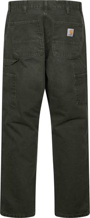 Carhartt Work in Progress Mens Green Single Knee Trousers Cotton