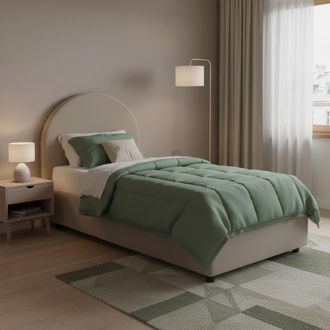 Dmora Dmora - Cama Individual Ddurs, Cama Contenedor Con Tapizado En Ecopiel, 100% Made In Italy, Apertura Lateral, Adecuado Para Colch&oacute;n 80x190 Cm, T&oacute;rtola