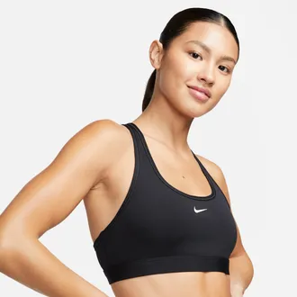 Nike Womens Swoosh Light Support Non-Padded Sports Bra in Black | DX6817-010