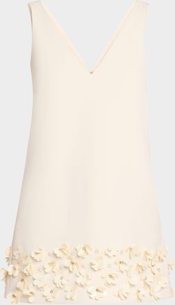 Self Portrait 3D Floral Embellished Mini Dress