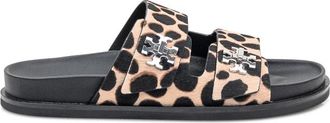 Tory Burch T Lock Sport Slide - Dames - Sandalen - Veelkleurig - 39 EU - Leer - Schoenen