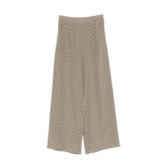 Gucci Pantalones Anchos Tutto GG - Trousers - Mujer - Beige - M