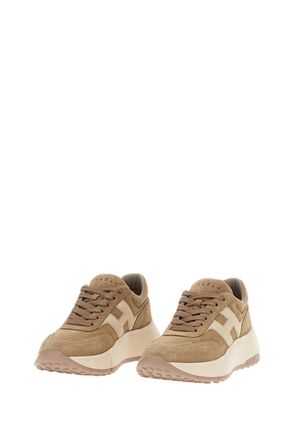 Hogan Beige H669 Suede Sneakers