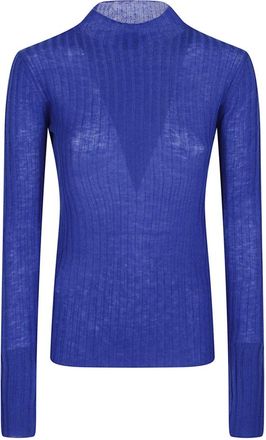Pinko Pinko, Truien & Vesten, Dames, Blauw, XS, Muggito Ronde Hals Trui