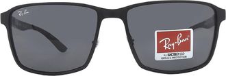 Ray-Ban Grey Square Unisex Sunglasses RB3721 186/87 59