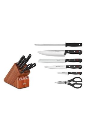 W&uuml;sthof Gourmet 7-Piece Knife Block Set in Black at Nordstrom
