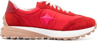 Madison.Maison Star suede-trimmed sneakers - women - Leather - 42 - Red