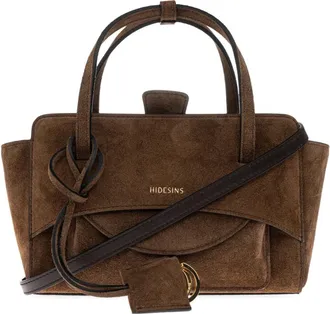 Hidesins Borsa Media con Patta - - Bags - Donna - Marrone - ONE SIZE