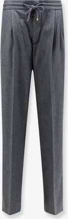 Brunello Cucinelli Pantaloni in lana vergine con coulisse regolabile - BRUNELLO CUCINELLI - gender_Man