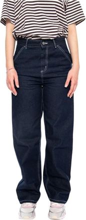 Carhartt Work in Progress Simple Pant - Dames - Regular Fit Jeans - Blauw - W24 - Katoen - Jeans
