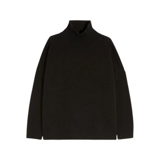 Max Mara Turtlenecks, female, Black, Size: S Black Turtleneck Sweater, Oversized Fit