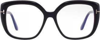 Tom Ford Blue Light Block Butterfly Ladies Eyeglasses FT6043-B 001 53