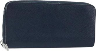 Louis Vuitton Pre-owned Lange Portemonnee - Dames - Vintage Accessoires - Blauw - ONE Size - Leer - Vintage