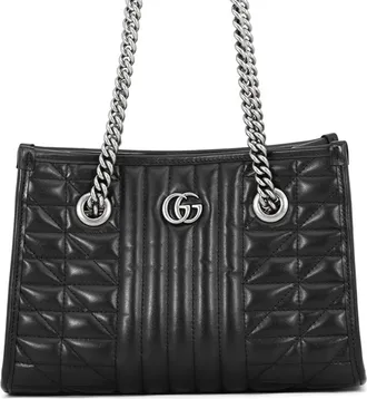 Gucci Black Leather Handbag Tote Bag (Pre-Owned)