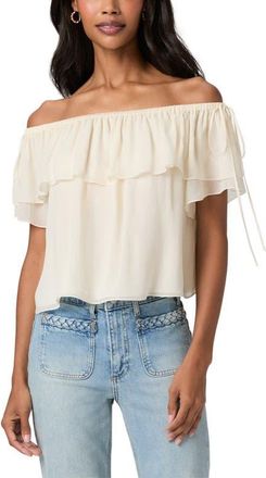 Paige Golden Off the Shoulder Top in Antique White at Nordstrom, Size Xx-Small