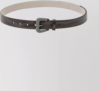 Brunello Cucinelli textured leather belt metal buckle
