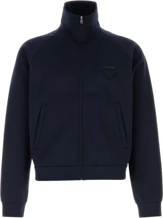 Prada Navy Turtle Neck Jacket
