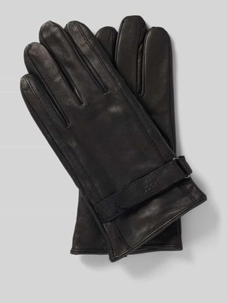 Joop Handschuhe aus Ziegenleder mit Riegel in Black, Gr&ouml;&szlig;e S