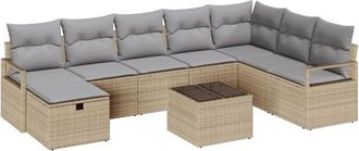vidaXL Sofa Set with Cushion 5 pcs Poly Rattan vidaXL