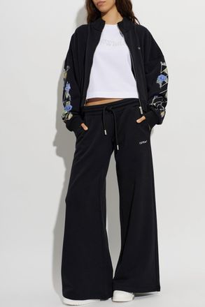 Off-white Loose-fit Cropped T-shirt, Womens, White