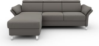 Sit&more Ecksofa »Vincenzo L-Form« inklusive Kopfteilverstellung, wahlweise mit Bettfunktion, Bettkasten