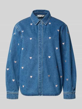 Only Regular Fit Jeansbluse reiner Baumwolle Modell VERA in Blau, Gr&ouml;&szlig;e XL