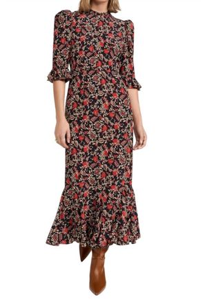 Rhode Resort Felix Midi Dress In La Toile Floral