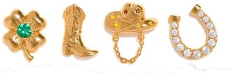Girls Crew Western Charm Set of 4 Stud Earrings in Gold at Nordstrom