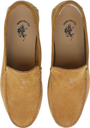 U.S.Polo Association River0023S1 Suede Loafers for Men Camel
