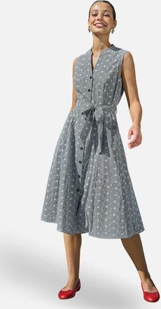 Yumi Broderie Embroidered Shirt Dress in Black at Nordstrom, Size 14