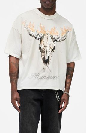 Represent British Cowboys Cotton T-Shirt in Washed Ecru at Nordstrom, Size X-Large