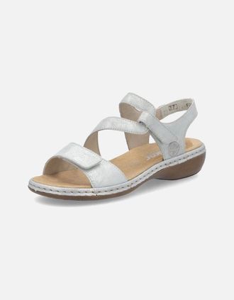 Rieker Womens Rieker Womens Sandals 659C7-93 in Silver - Size: 6