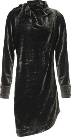 Pinko Zijden Blend Jurk Set - Dames - Korte kleedjes - Grijs - L - Kleedjes