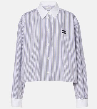 Miu Miu Striped cotton poplin shirt