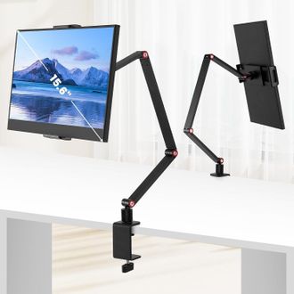 No Brand Supporto Per Tablet Pieghevole E Regolabile - 5,553,94 Di Larghezza - Adatto A Monitor E Tablet Portatili Da 4,7 A 12,9
