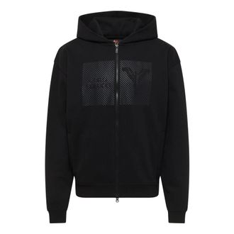 Carlo Colucci Carlo Colucci, Zip-throughs, male, Black, Size: L Minimalist Zip Sweat Jacket