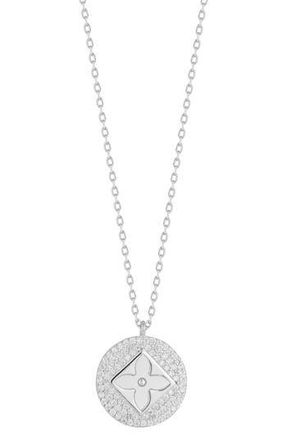 Sphera Milano Clover Cubic Zirconia Pendant Necklace in Silver at Nordstrom Rack