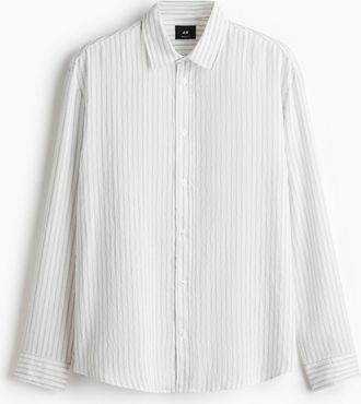 H&M Hemd in Relaxed Fit - White