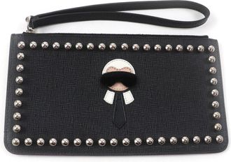 Fendi Black Leather Pouch (Pre-Owned)